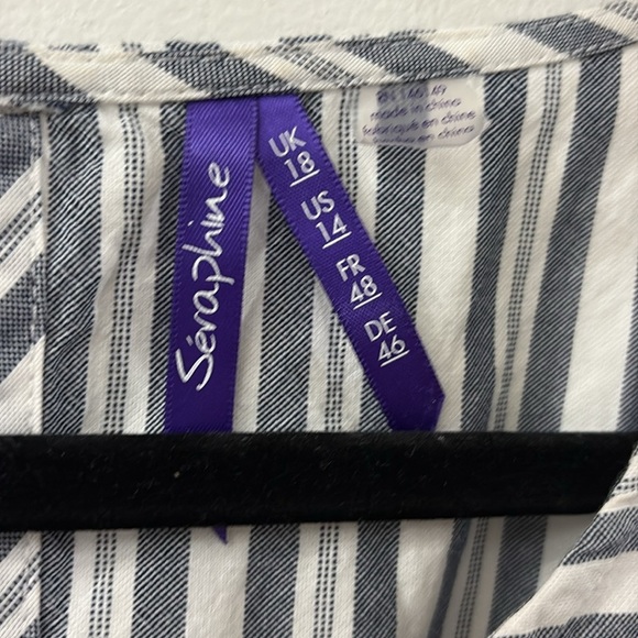 Seraphine women’s nursing Dress - size 14 - striped - 100% cotton - Picture 2 of 8